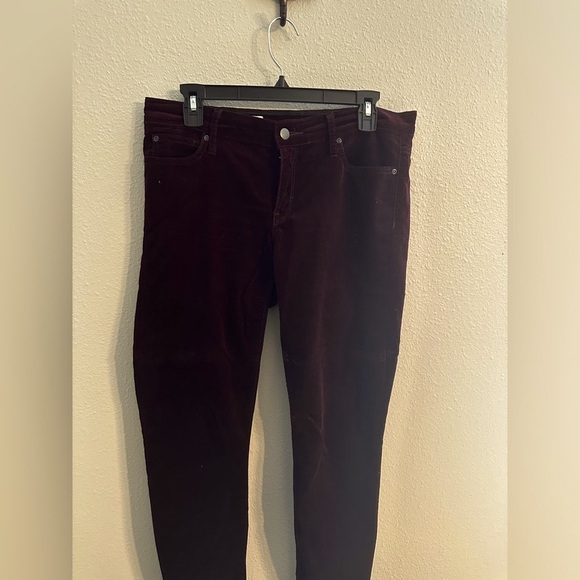 GAP HIGH RISE CORDUROY VINTAGE SLIM JEANS MAROON / WINE SZ-30/10 - Picture 6 of 6